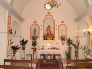 Vista interior de la ermita