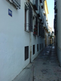 Calle Pompeyos desde Calle de Santa Victoria