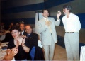 Fiambreras de Plata 1997. El maestro Leo Brouwer, homenajeado y Alberto Álvarez de Sotomayor, miembro del jurado..jpg