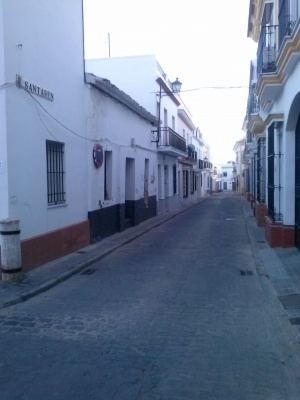 Vista de la Calle Santaren de Moguer